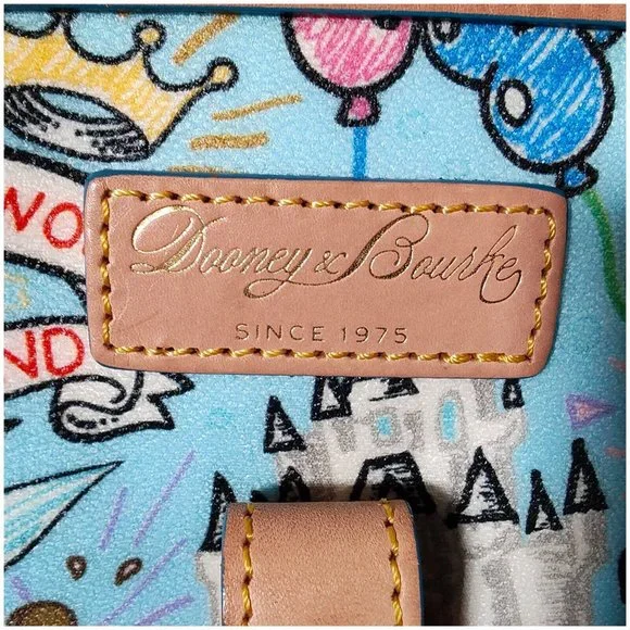 Dooney & Bourke Disney Sketch Letter Carrier Crossbody Handbag Purse Hipster - Picture 5 of 9